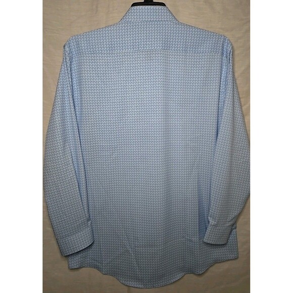 J Ferrar Regular Fit Stretch Long Sleeve Button Shirt Sz Lg 16-16½, Blue Link - Picture 6 of 8